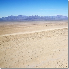 Desert and mountain range.