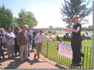 Speeches, London Copyfighters' Drunken Brunch and Talking Shop speeches at Speakers' Corner, Hyde Park, London by Cory Doctorow