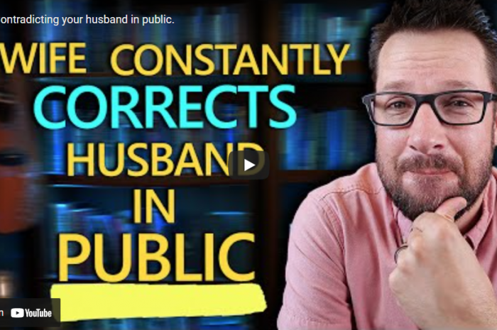 Should a Wife Constantly Correct Her Husband in Public?